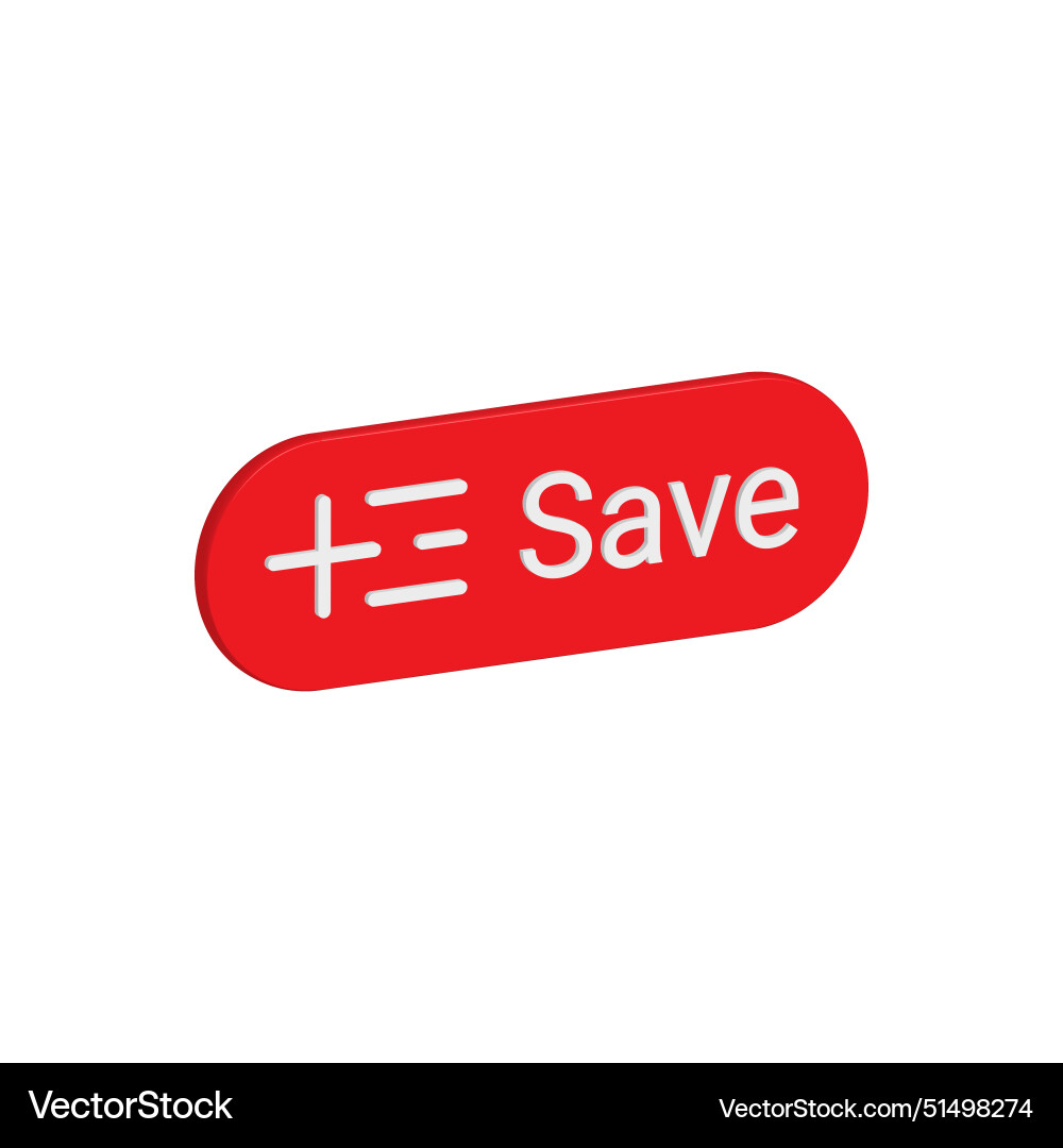 A minimalist and modern save button design A minimalist and modern save button design vector image