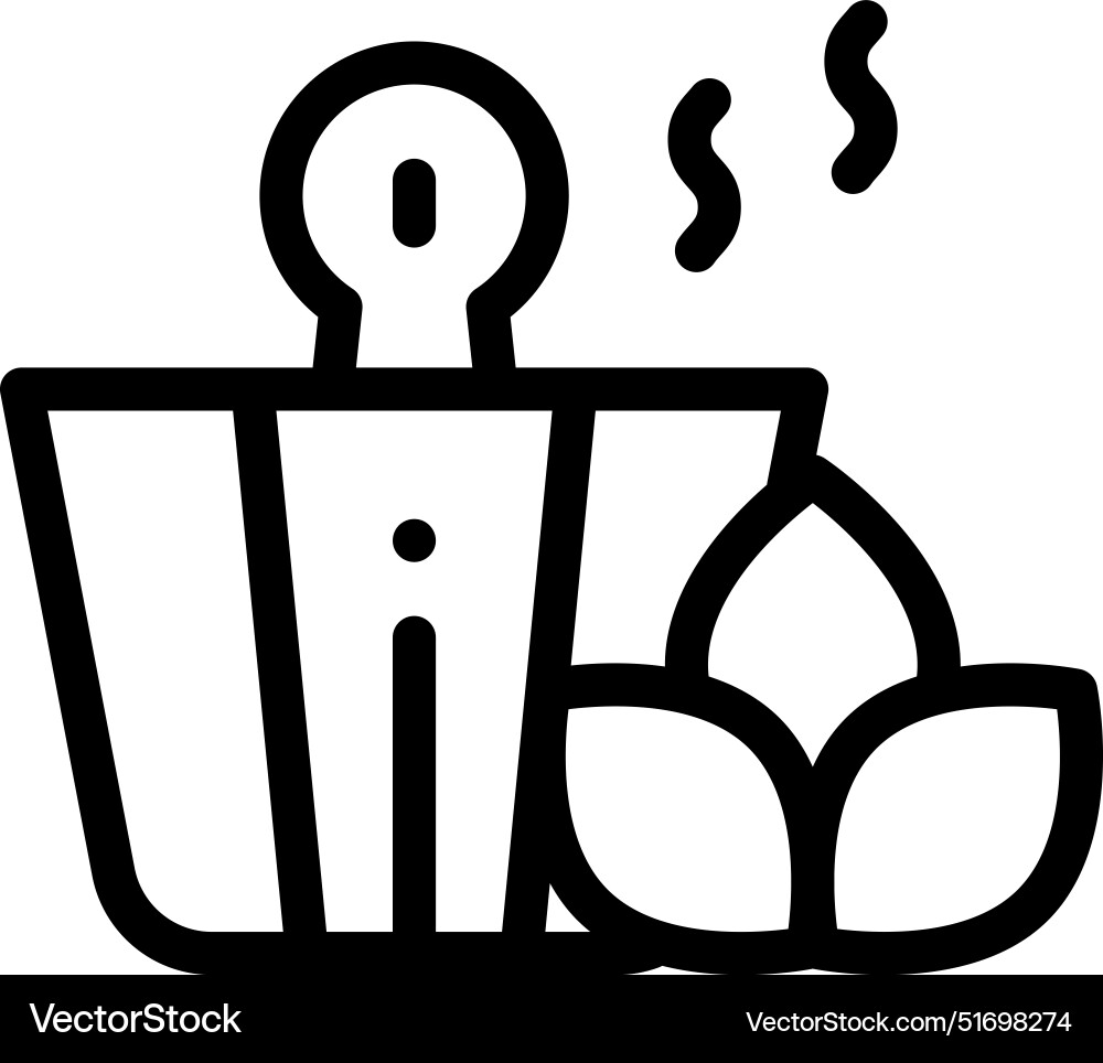 Bucket icon thin linear style design isolated Vector Image