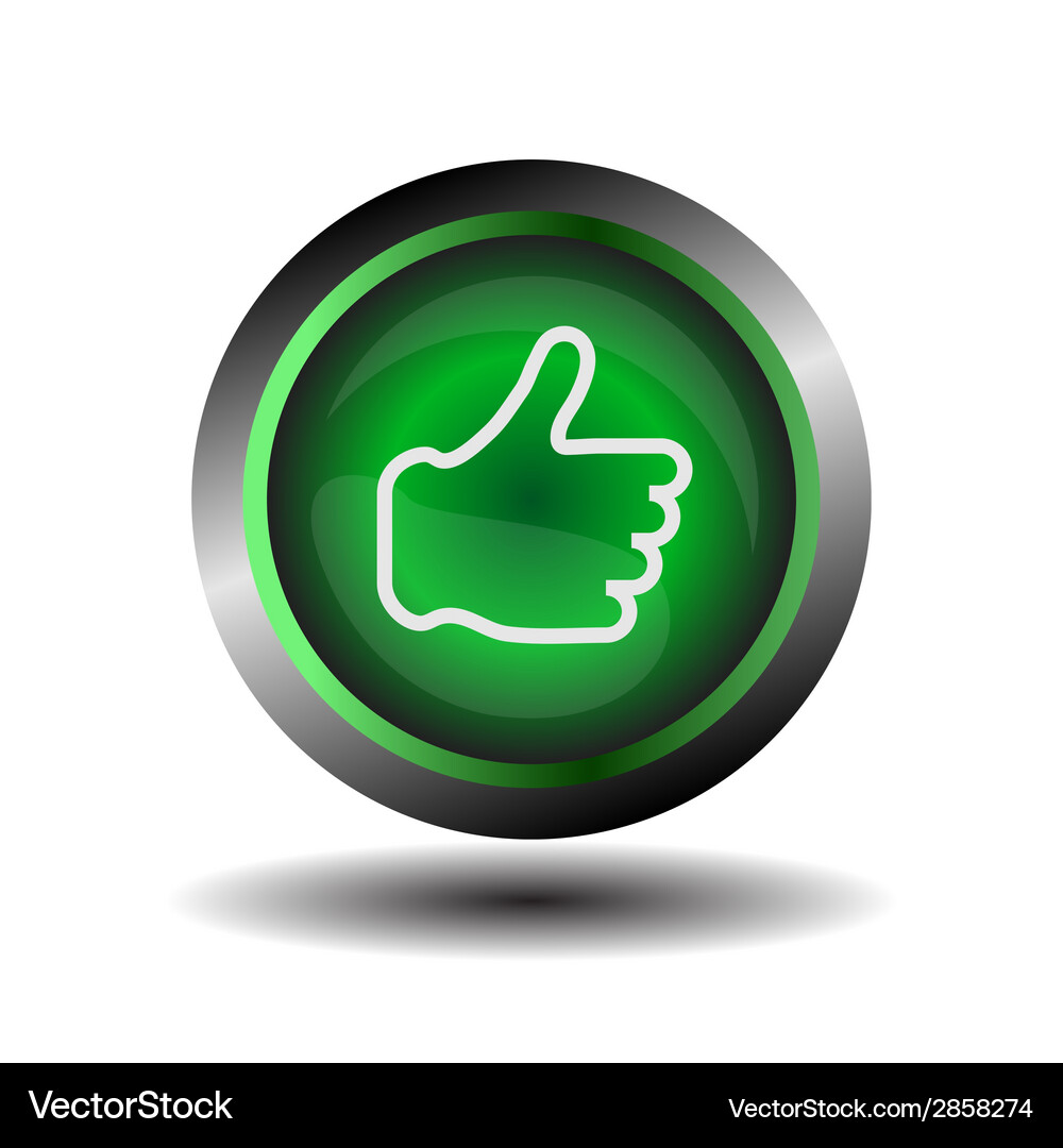 Flat like icon button Vector Image