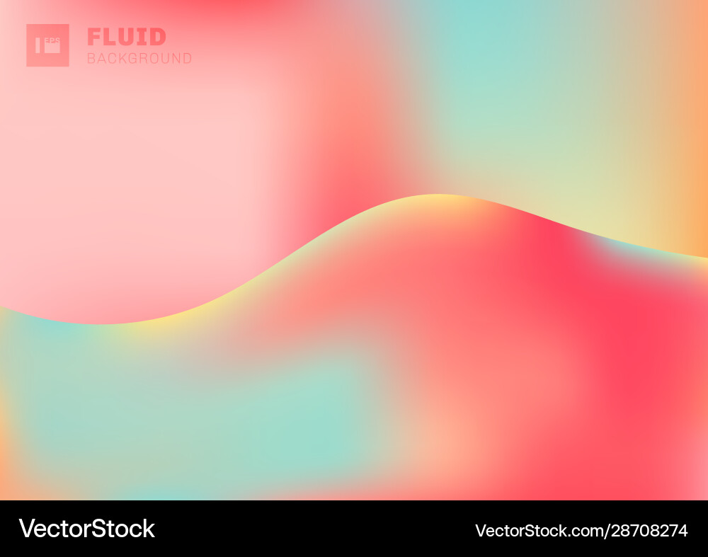 Fluid Color Gradient Wave Background vector image