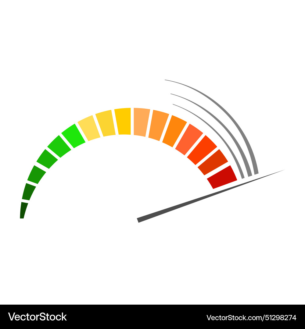 Meter scale with arrow the measuring device icon Meter scale with arrow the measuring device icon Vector Image