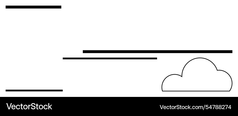 Minimalistic cloud and lines design representing Minimalistic cloud and lines design representing vector image