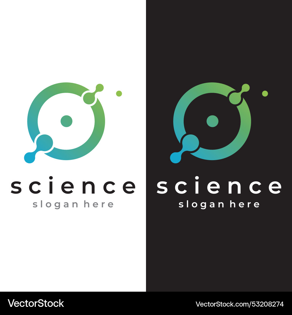 Modern science particle or molecule element logo Modern science particle or molecule element logo Vector Image