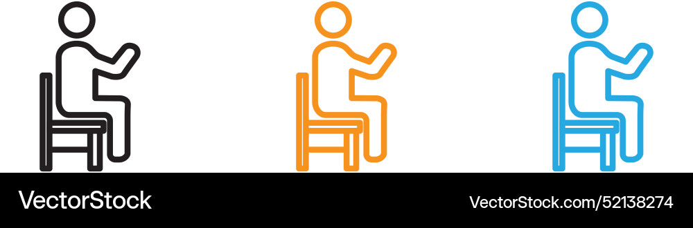 Sitting logo set collection for web app ui Sitting logo set collection for web app ui Vector Image