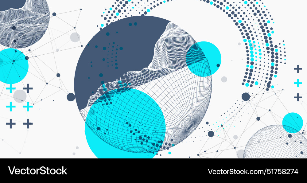 Sphere theme with connected lines in technology Sphere theme with connected lines in technology vector image
