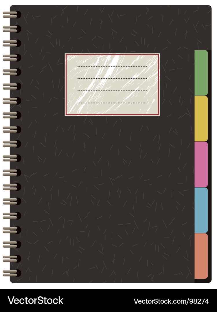 Spiral Notebook with Dotted Pattern vector image