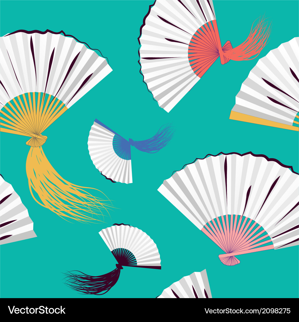 Fan seamless Royalty Free Vector Image - VectorStock