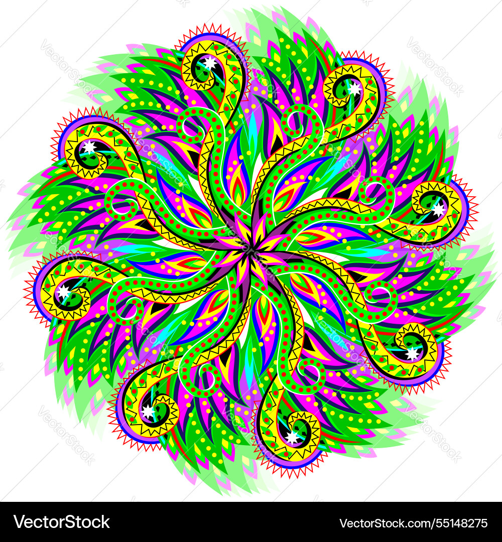 Fantasy latin american Ornament gemacht Fantasy latin american Ornament gemacht vektorbild