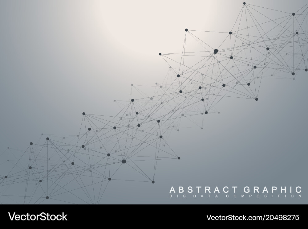 Global network connection and big data vector image