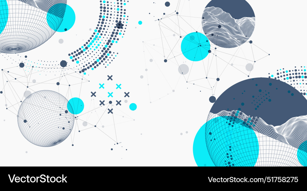 Sphere theme with connected lines in technology Sphere theme with connected lines in technology vector image