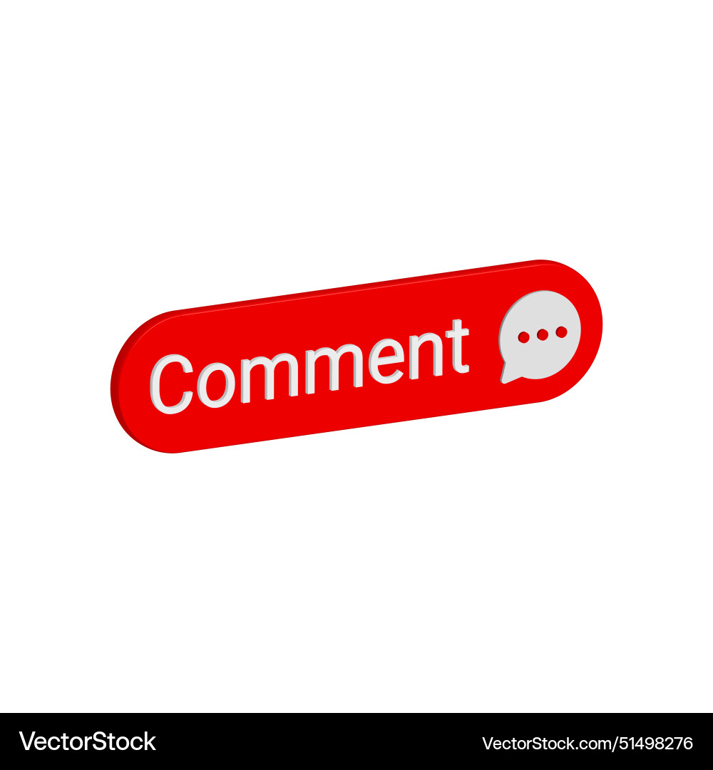 A minimalist and stylish comment button design A minimalist and stylish comment button design vector image
