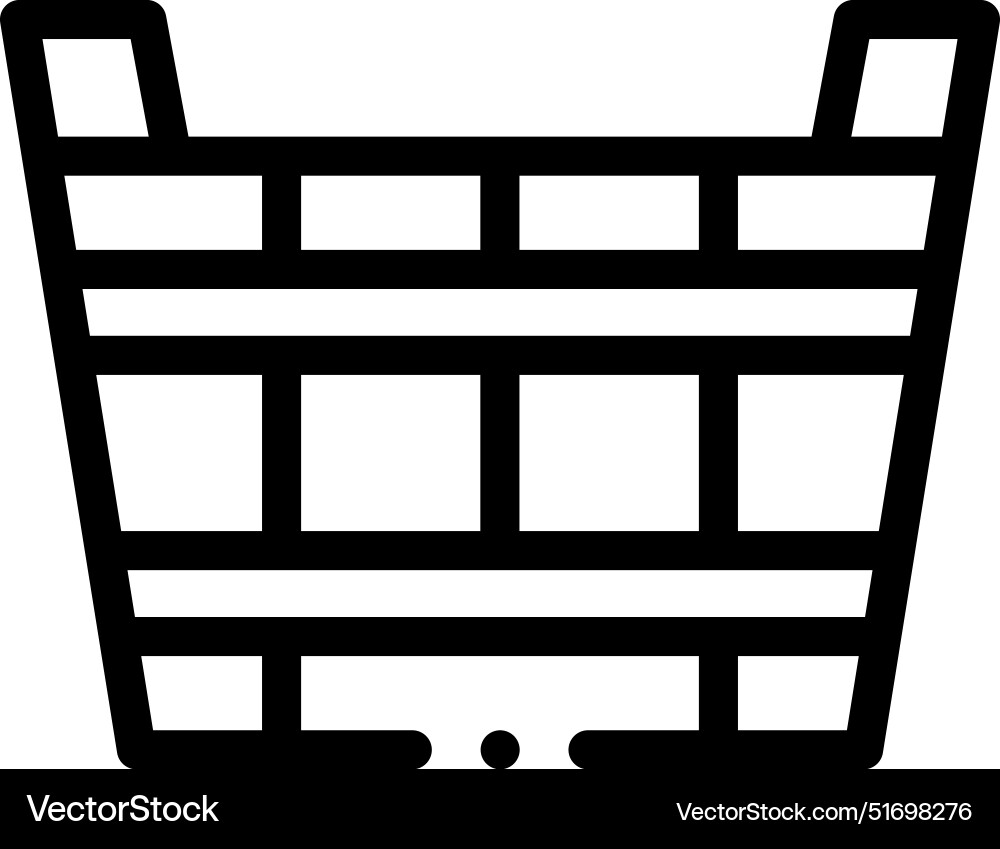 Bucket icon thin linear style design isolated Bucket icon thin linear style design isolated Vector Image