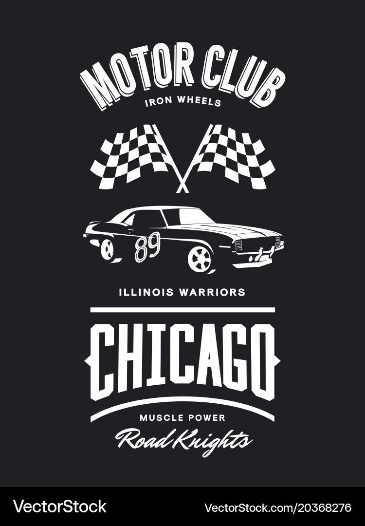 Classic Muscle Car Logo Vector Image