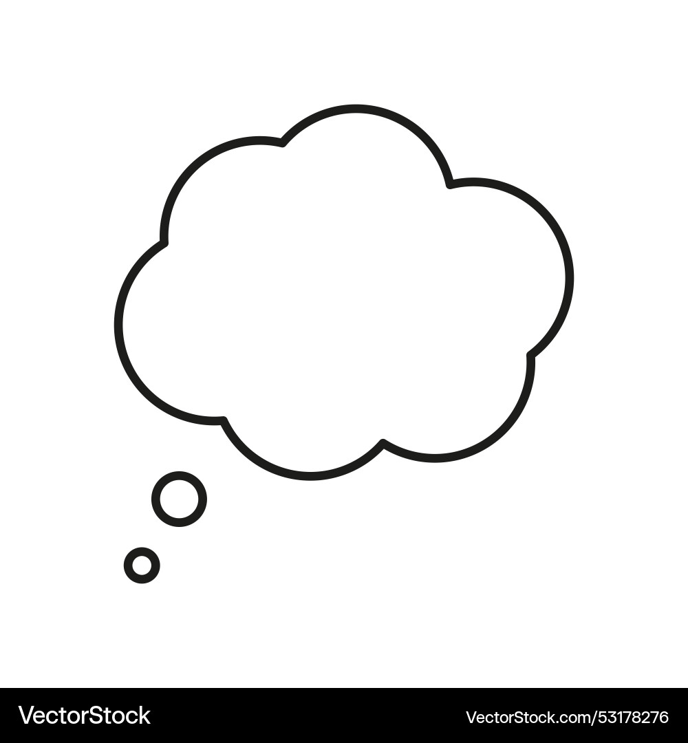 Cloud message icon text empty speech Cloud message icon text empty speech vector image