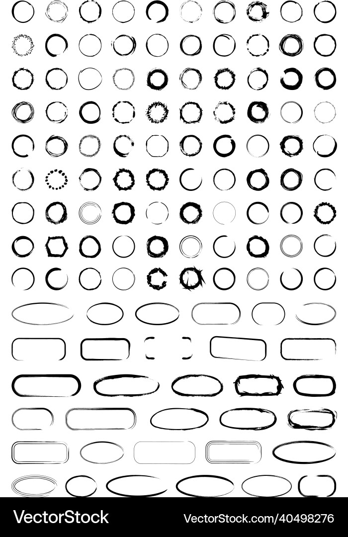 Collection of textured round frames Collection of textured round frames vector image