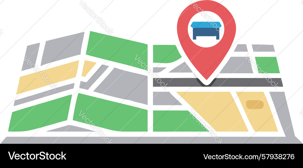 Digital Navigation Route Map Vector Image