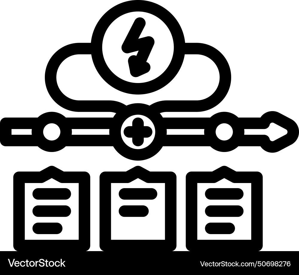 Hacking time management line icon Vector Image