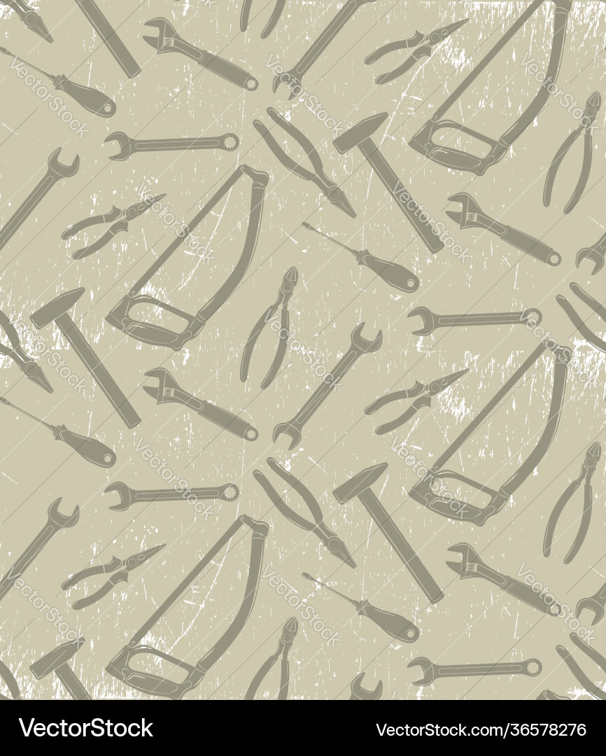 Pattern with working tools vector image