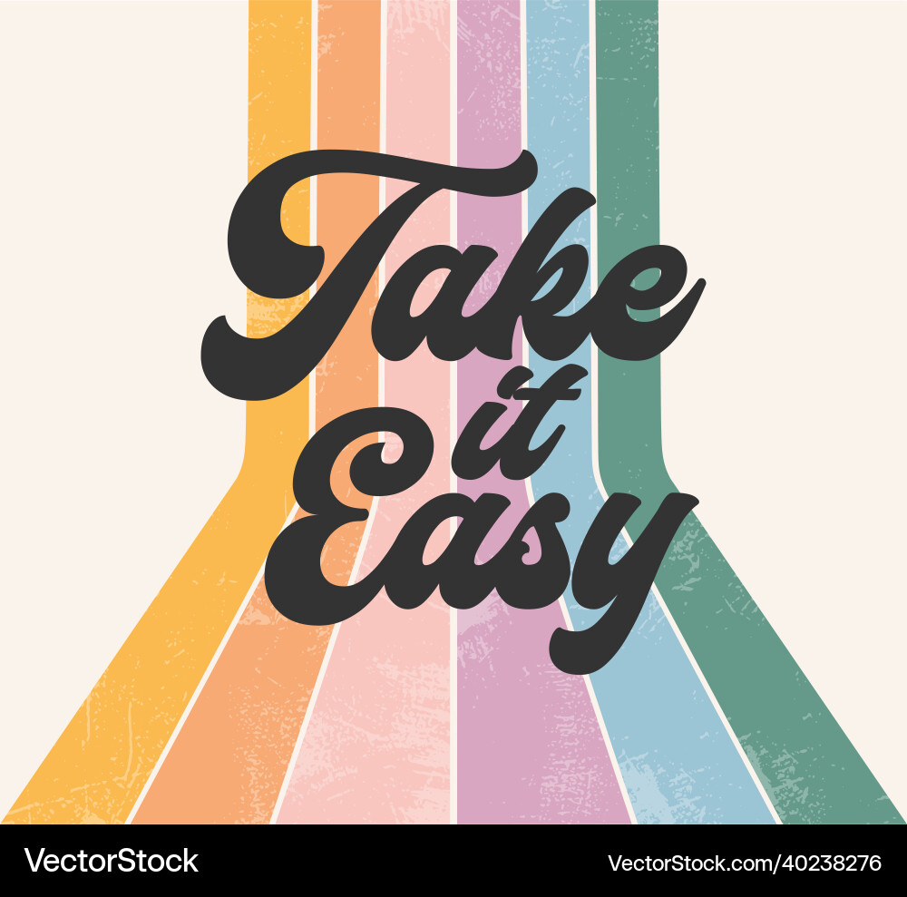 Retro Rainbow Stripes - 70s Vibes Vector Image