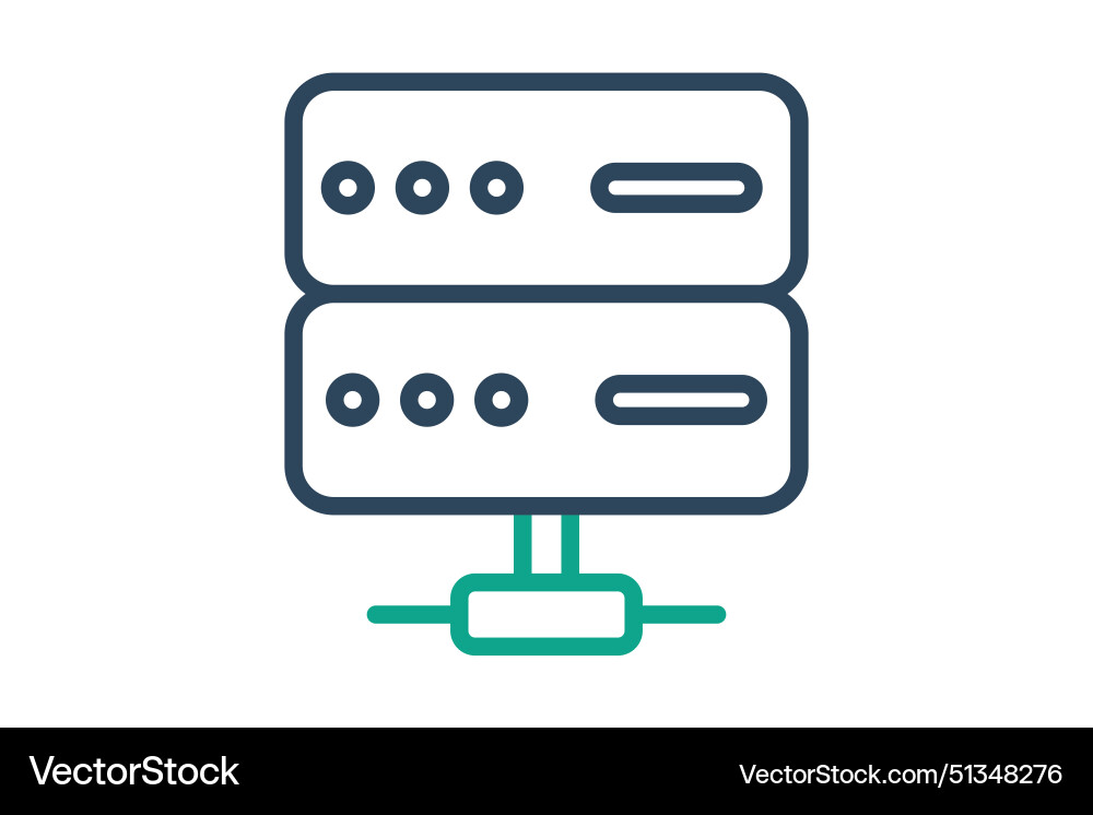 Shared server icon related to information Shared server icon related to information vector image
