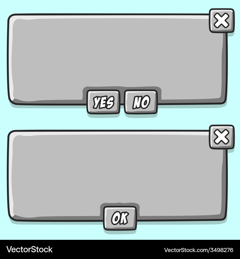 Stone Game UI Elements vector image