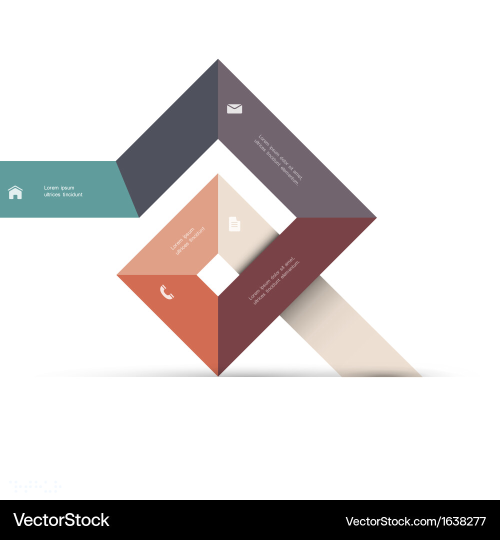 Abstract geometric shape for web design vector image