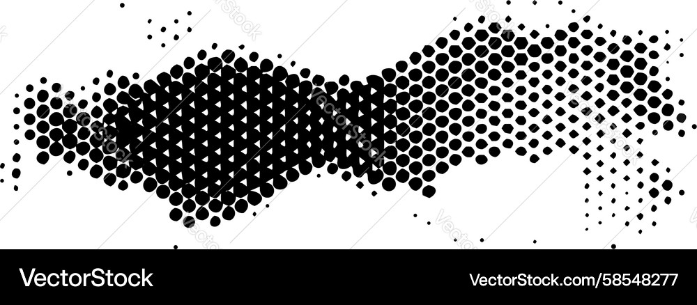 Abstract Halftone Hexagon Pattern Vector Image