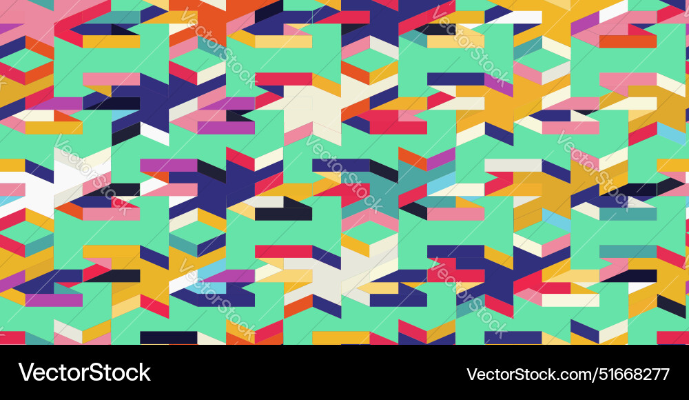 Abstract seamless colorful 3d pattern background Abstract seamless colorful 3d pattern background Vector Image
