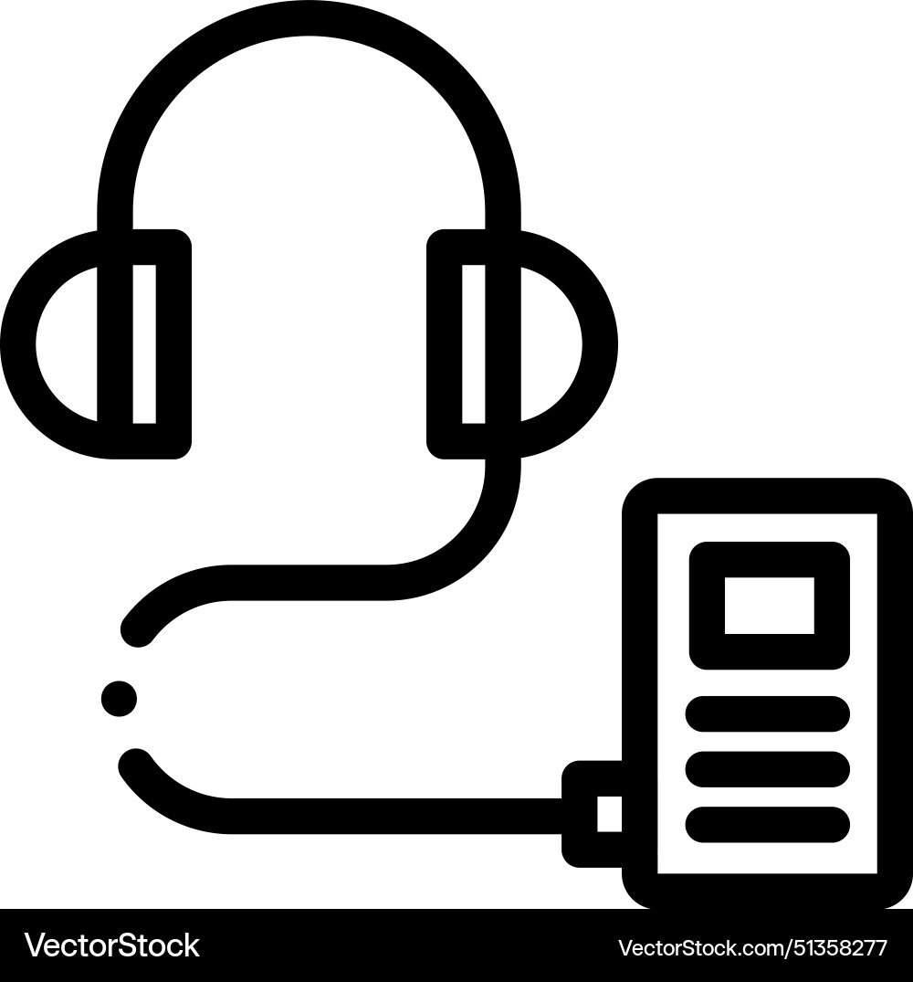 Audio icon thin linear style design isolated Audio icon thin linear style design isolated vector image