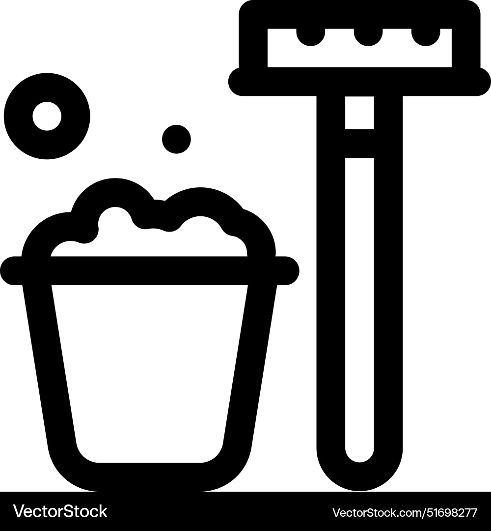 Bucket icon thin linear style design isolated Bucket icon thin linear style design isolated Vector Image