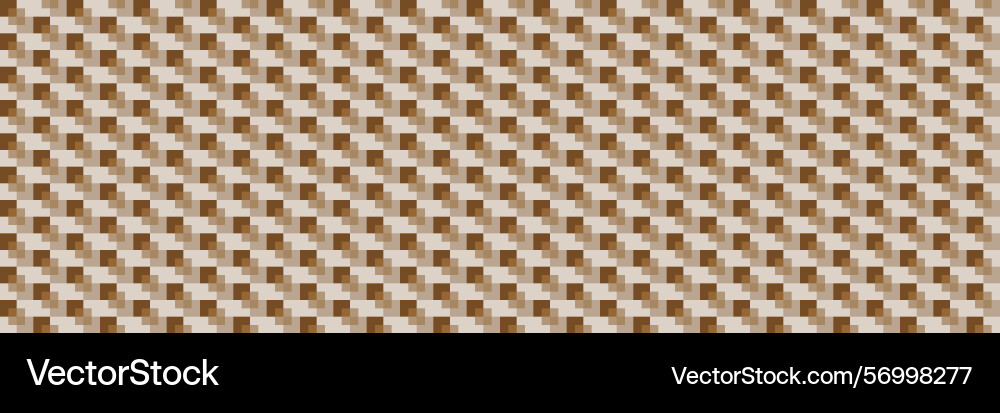 Horizontal brown square pattern for background Vector Image