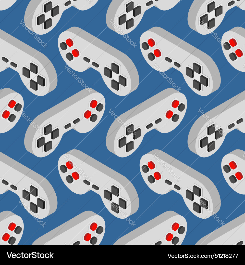 Joystick pattern seamless gamepad background Joystick pattern seamless gamepad background vector image