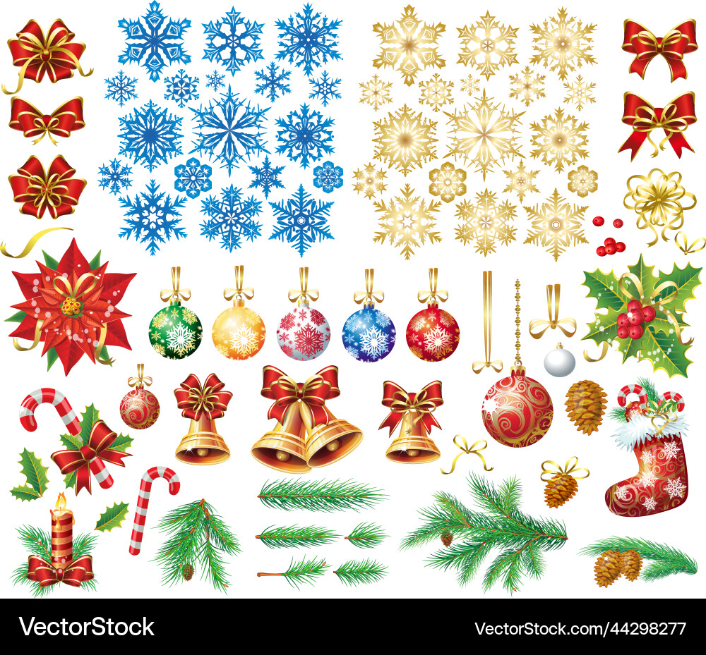 Set Winterurlaub Weihnachtsdekoration Set Winterurlaub Weihnachtsdekoration vektorbild