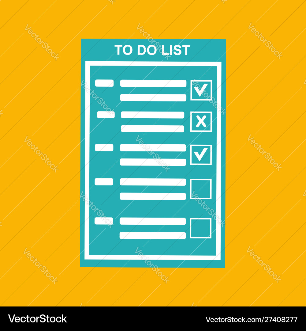 To do list badge with document icon flat To do list badge with document icon flat vector image