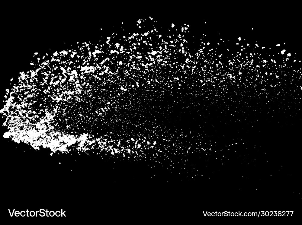 White splashes isolated on black background White splashes isolated on black background vector image