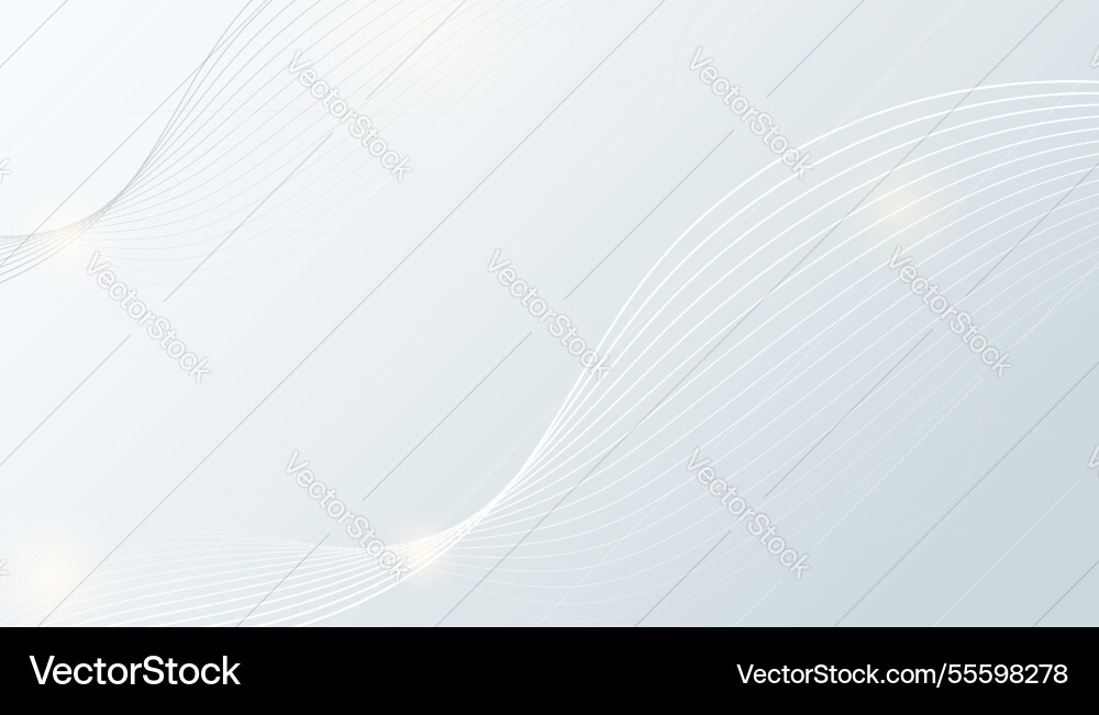 Abstract gray background with white lines curve vector image