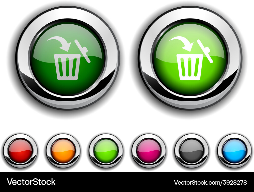 Delete button Vector Image