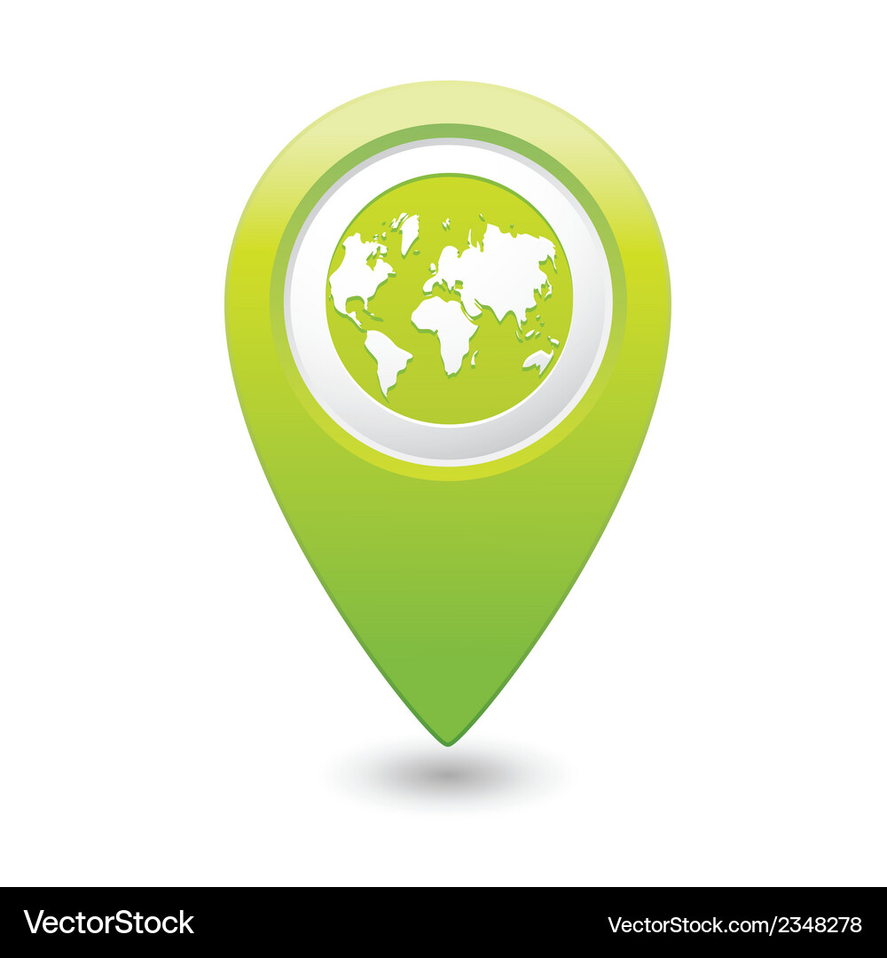 Earth Pointer Map Icon Vector Image