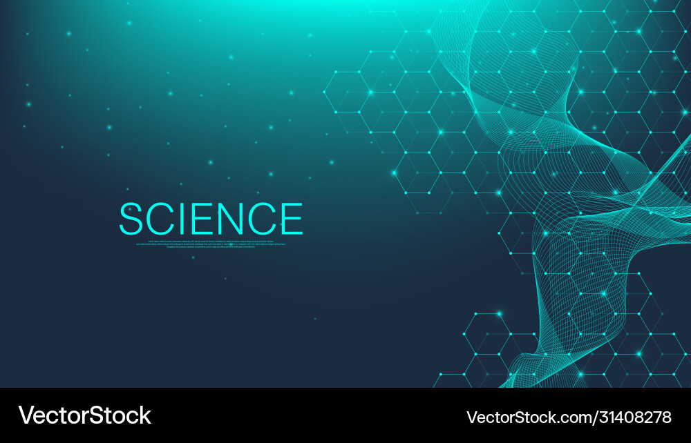 Molecular Science Background vector image
