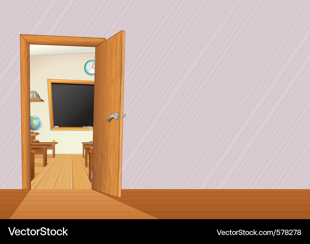 Open Classroom with Copy Space vector image