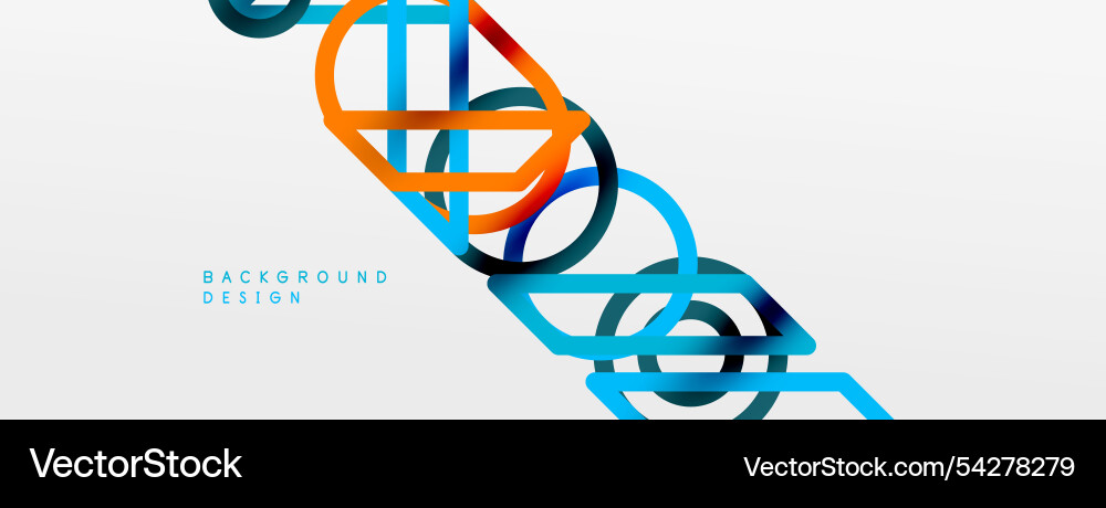 Abstract background - colorful circle lines Vector Image