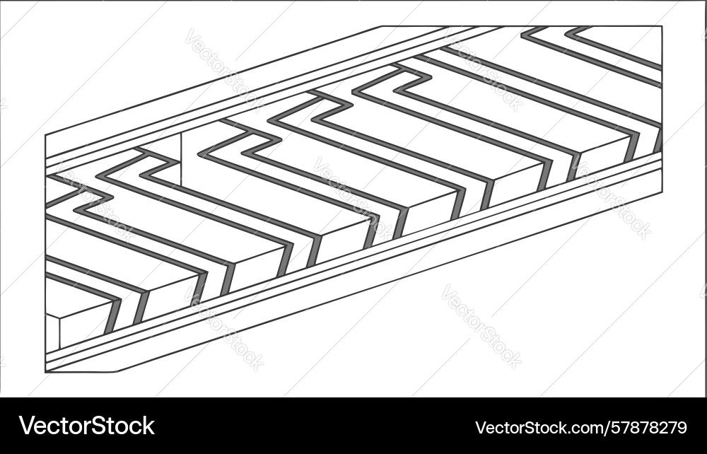 Abstract geometric pathway with zigzag pattern Vector Image