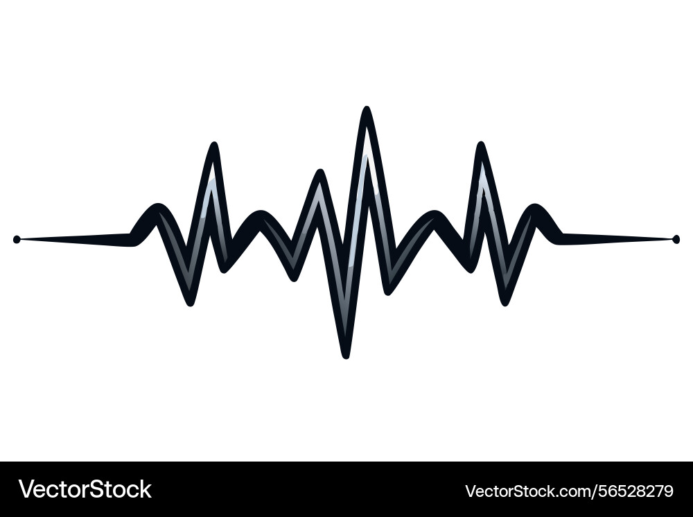 Abstract wave with sharp peaks and smooth curves Abstract wave with sharp peaks and smooth curves Vector Image