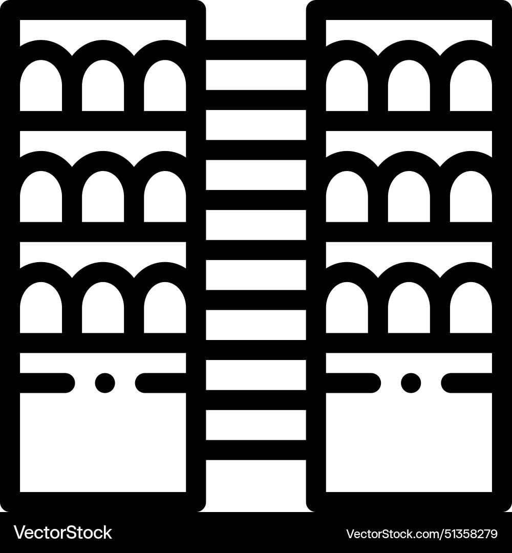 Auditorium icon thin linear style design isolated Auditorium icon thin linear style design isolated vector image