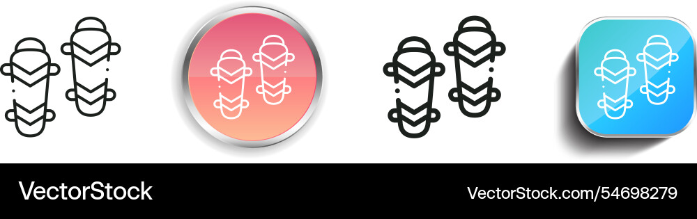 Guards icon thin linear regular and button style vector image