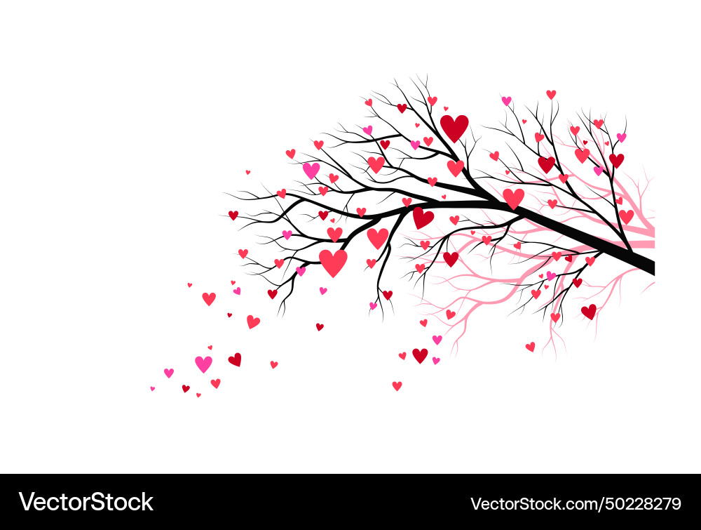 Love spring concept with hearts Love spring concept with hearts vector image