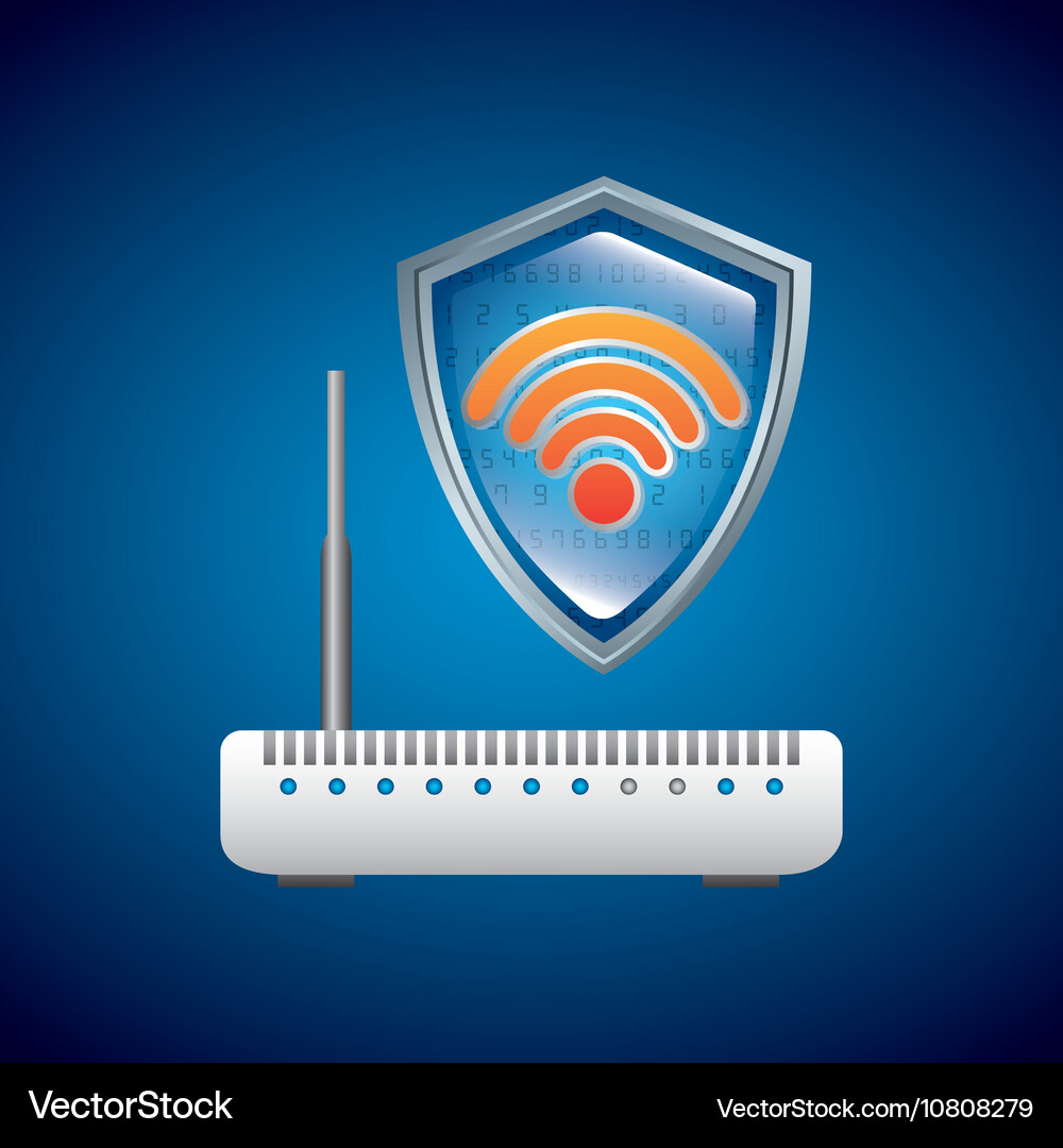 Wifi connection and router icon Vector Image