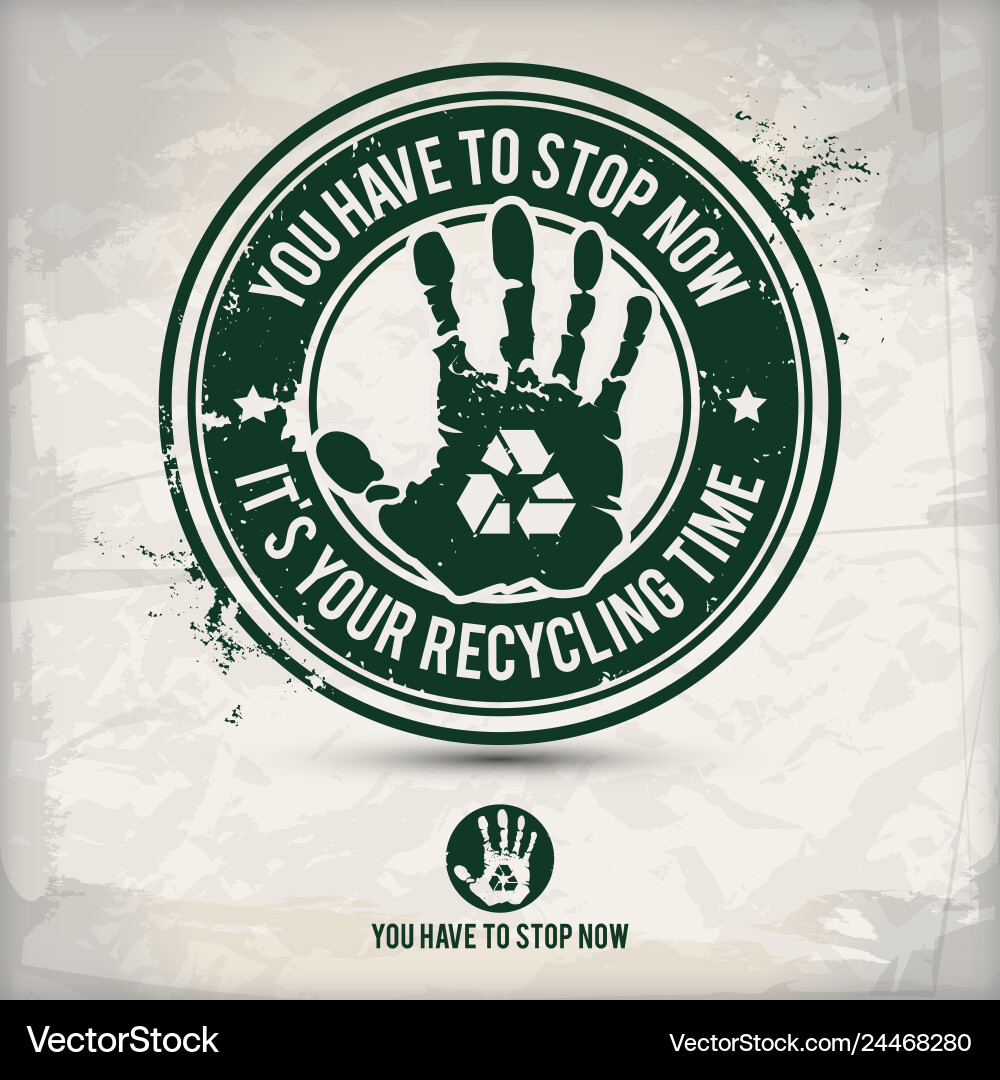 Alternative recycling time stamp Royalty Free Vector Image