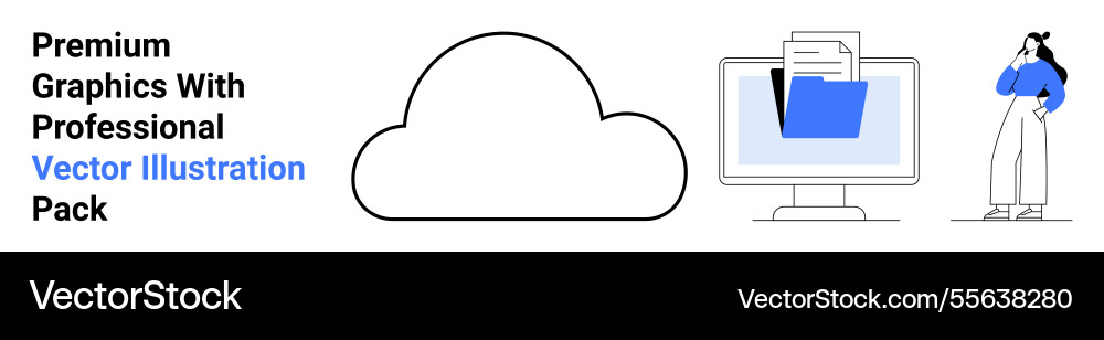 Cloud-Speicherkonzept mit Ordner auf Monitor Cloud-Speicherkonzept mit Ordner auf Monitor vektorbild