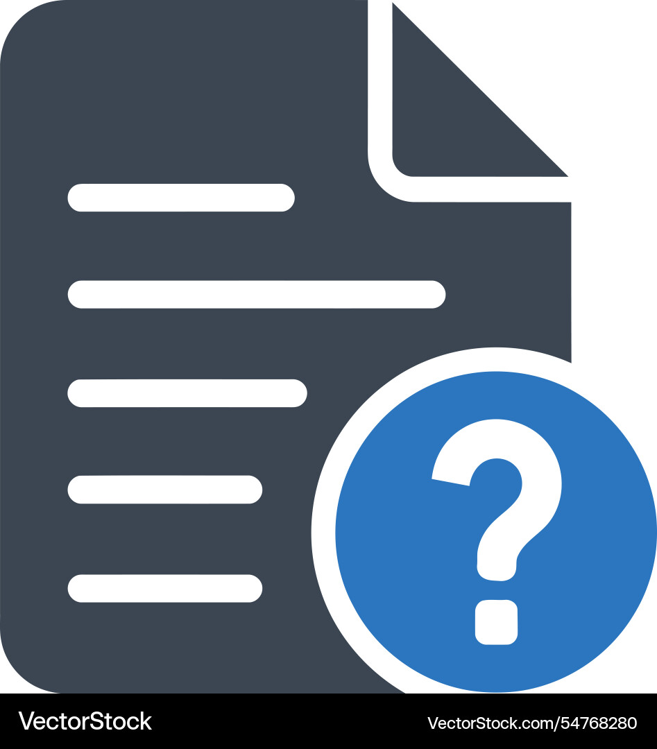 Document inquiry icon Royalty Free Vector Image